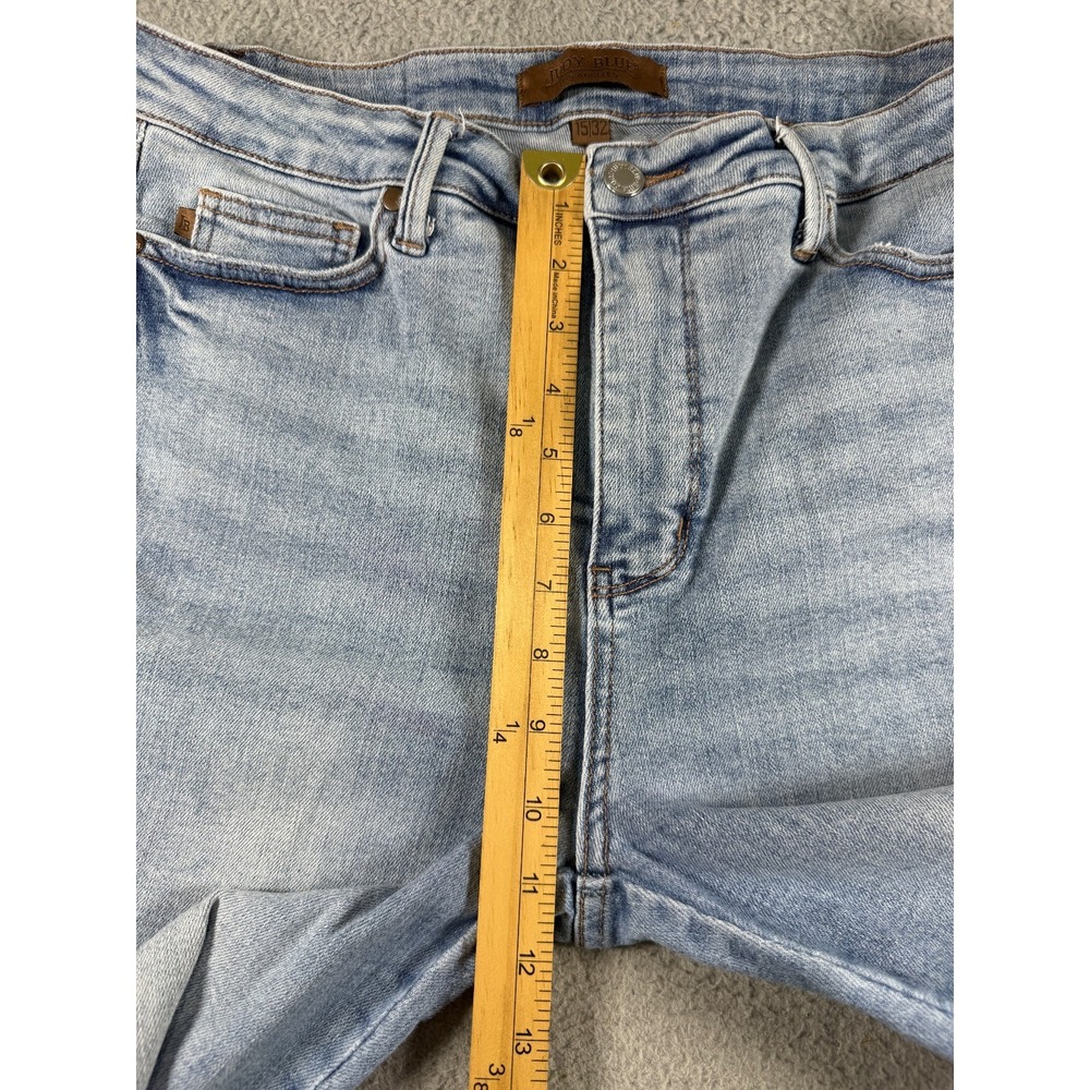 Judy Blue Slim Fit Denim Jeans Stretch Size 15/32 JB88980 LT 32x28 - Picture 4 of 9